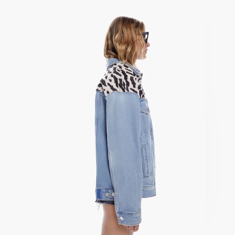 đ´ANIMAL CHIC Mother The Drop It Drifter Jacket Confess Boho Denim Jean Jacket S - Picture 3 of 10